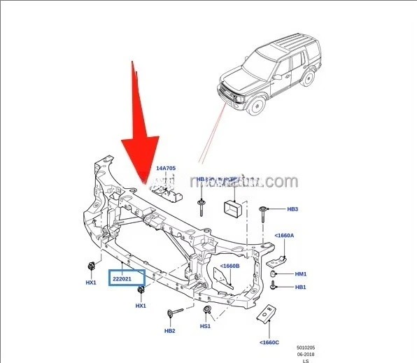 For Range Rover Sport 2005-2013 Discovery 2005-2016  Radiator Support  LR054853 LR024332 LR013044 Front end panel